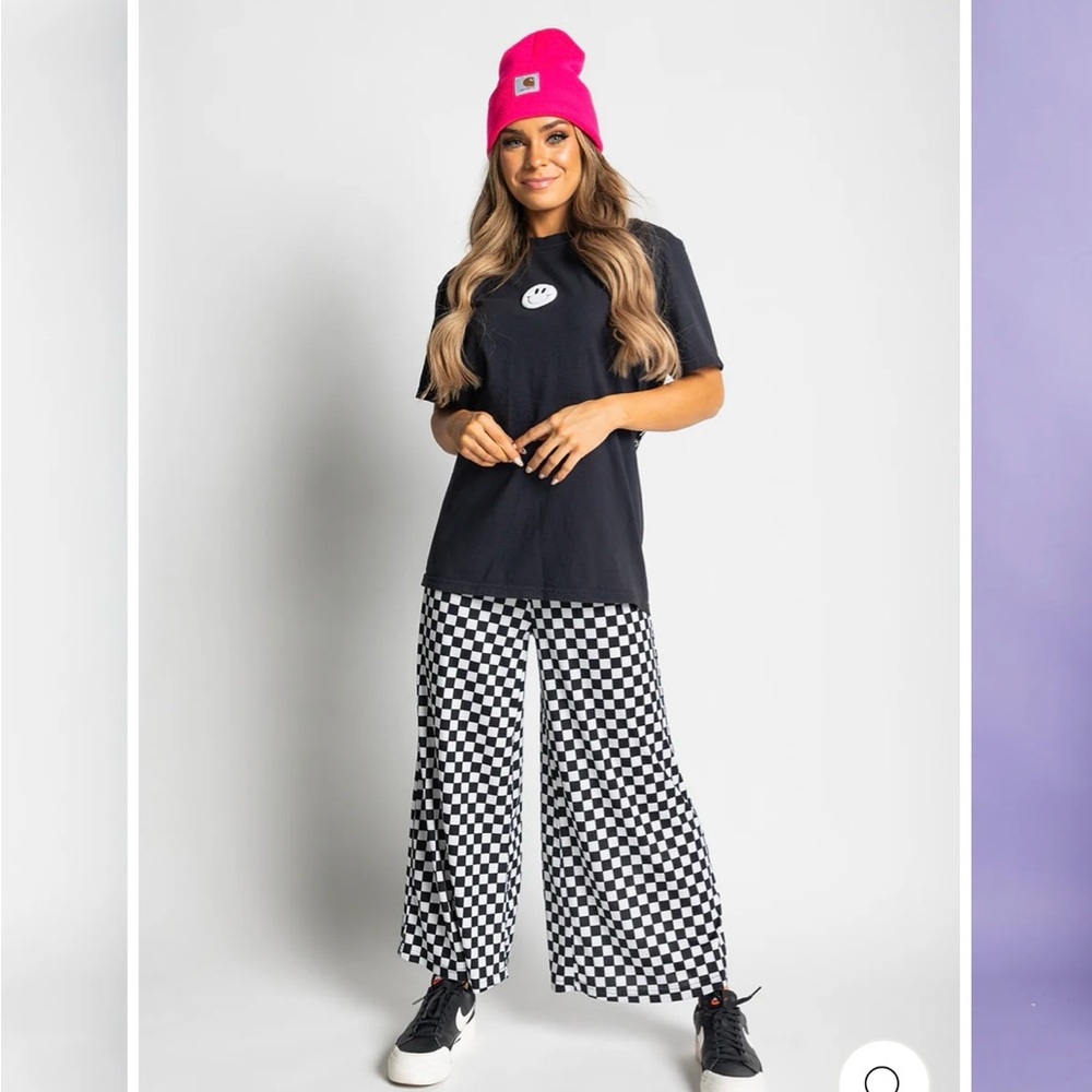 WKNDchasers My Reputation Checkered Pant Black & White Size L